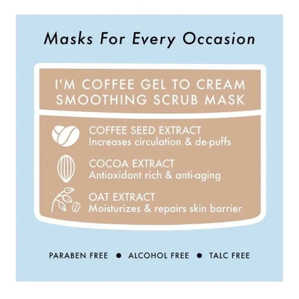 🦋$2 ~ Tonymoly I'm Coffee Gel To Cream Smoothing Scrub Mask ~ NEW